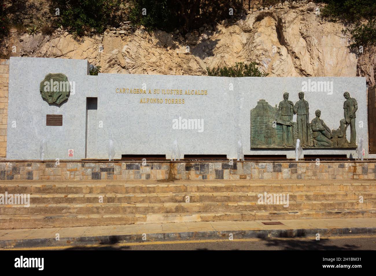 Spain, Murcia, Cartagena, Alfonso Torres monument Stock Photo - Alamy
