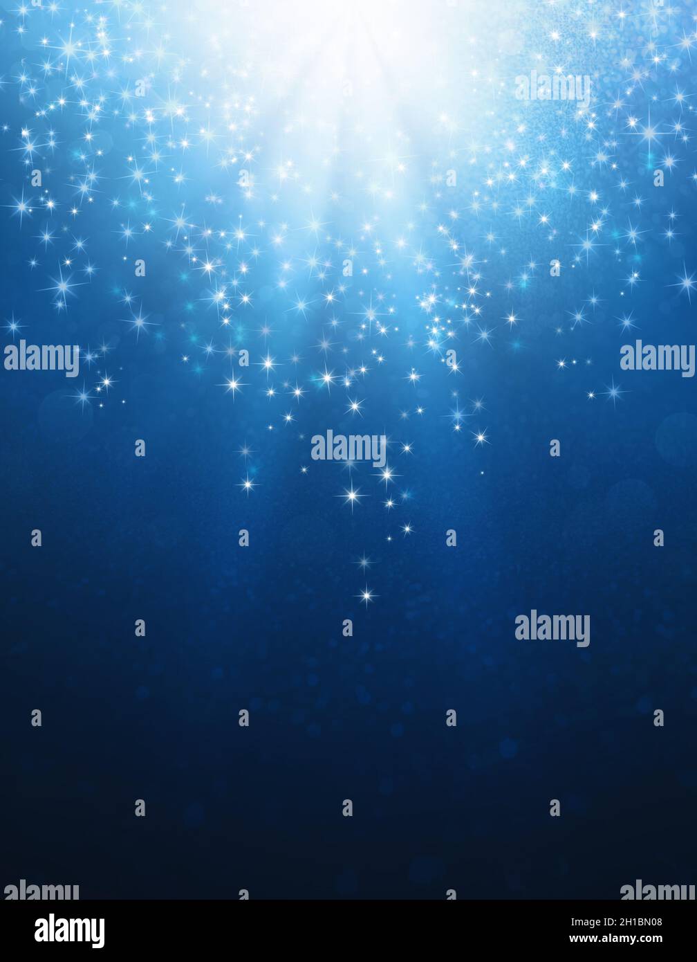 Glittering festive blue background for Christmas celebrations, new year, success, anniversary Stock Photo