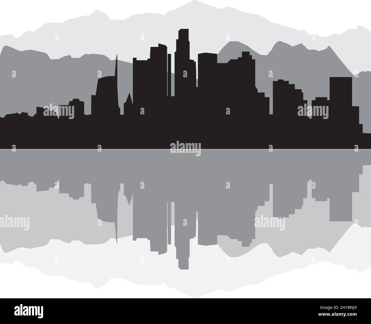 Los angeles buildings bridge Stock Vector Images - Alamy