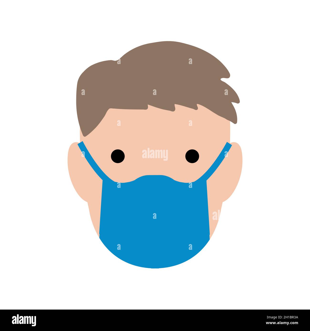 Face mask icon vector. Isolated flat face mask symbol Stock Vector