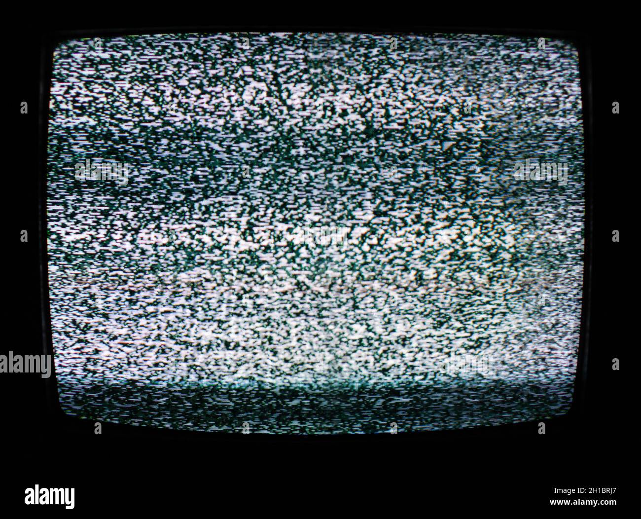 No signal TV texture. Television grainy noise effect as a background. No signal retro vintage television pattern. Interfering signal in analog televis Stock Photo