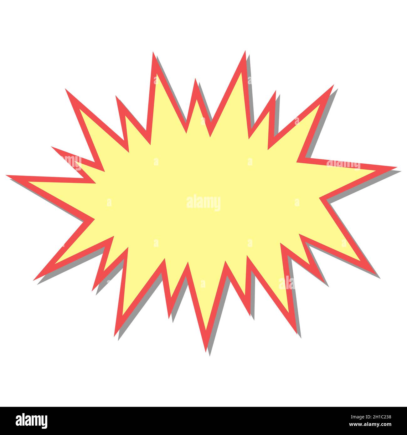 Flash starburst stars in cartoon style, speech bubble icon stock illustration Stock Vector