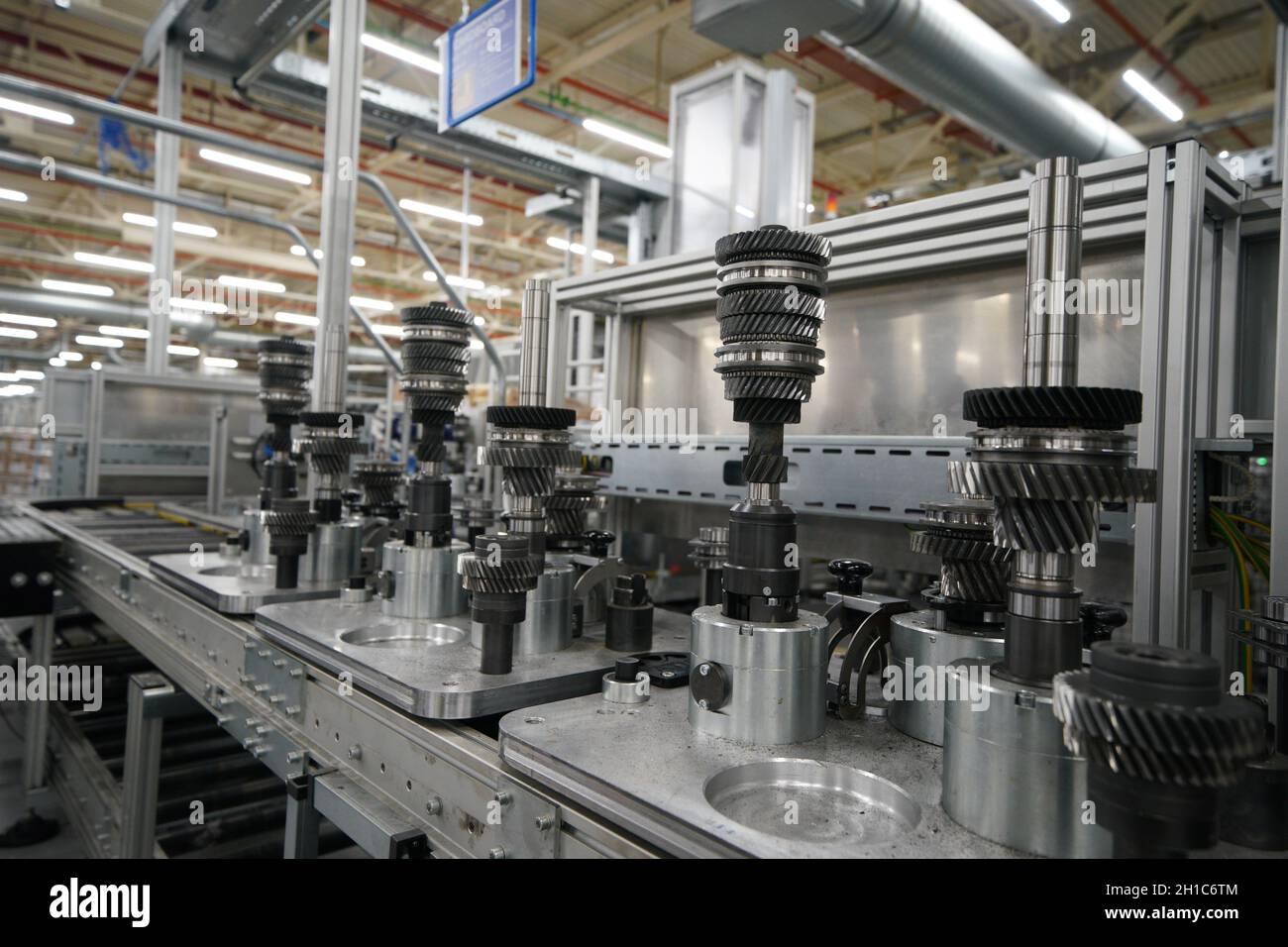 Transmission components at Ford's car manufacturing plant in Halewood