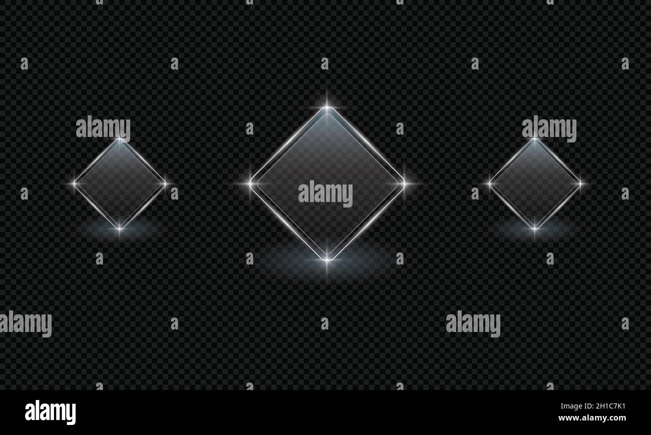 Golden frame shining rectangle light effect vector banner template ...