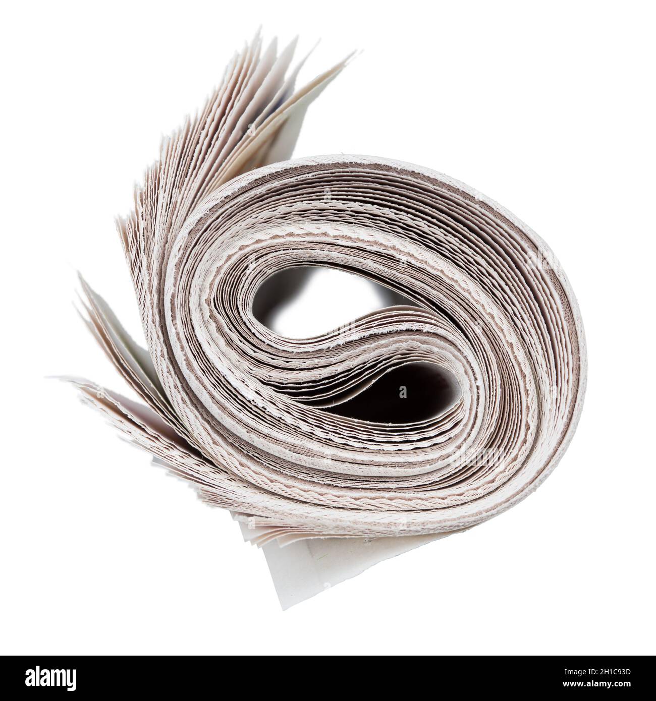 Roll of newspapers. Stock Photo