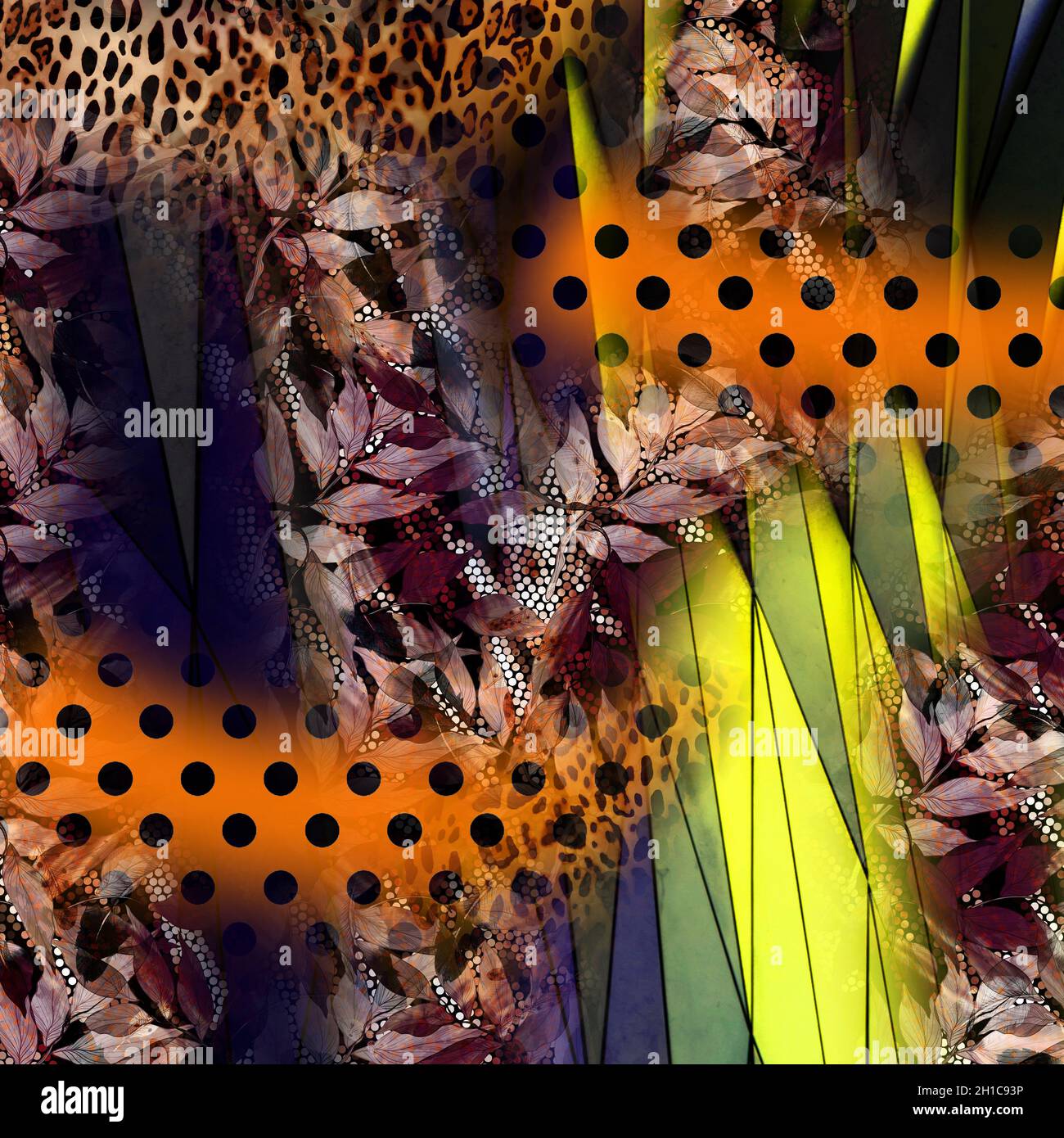 Botanical composition abstract background for amazing fabric background ...