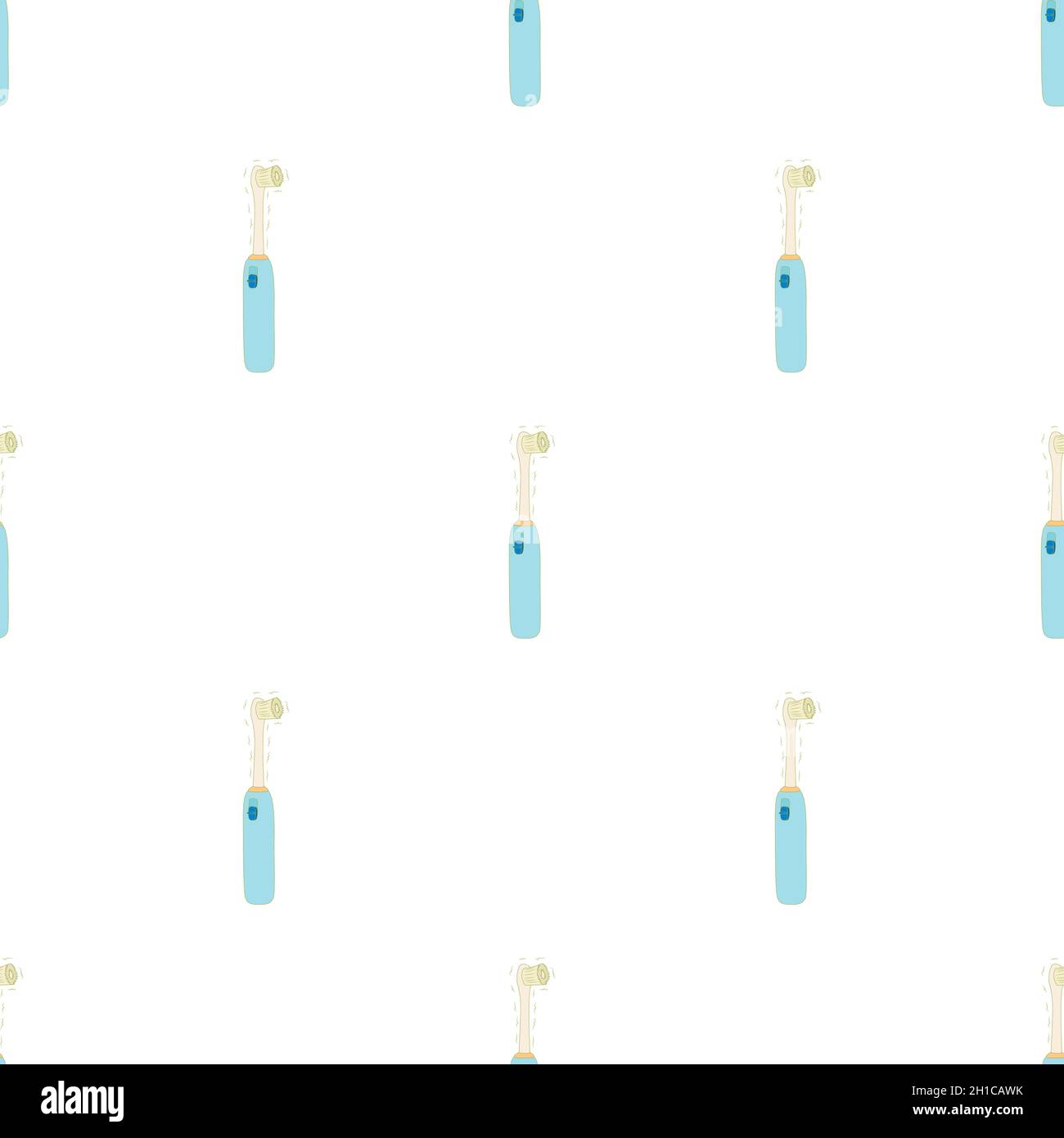 Electric toothbrush pattern seamless background texture repeat wallpaper geometric vector Stock Vector