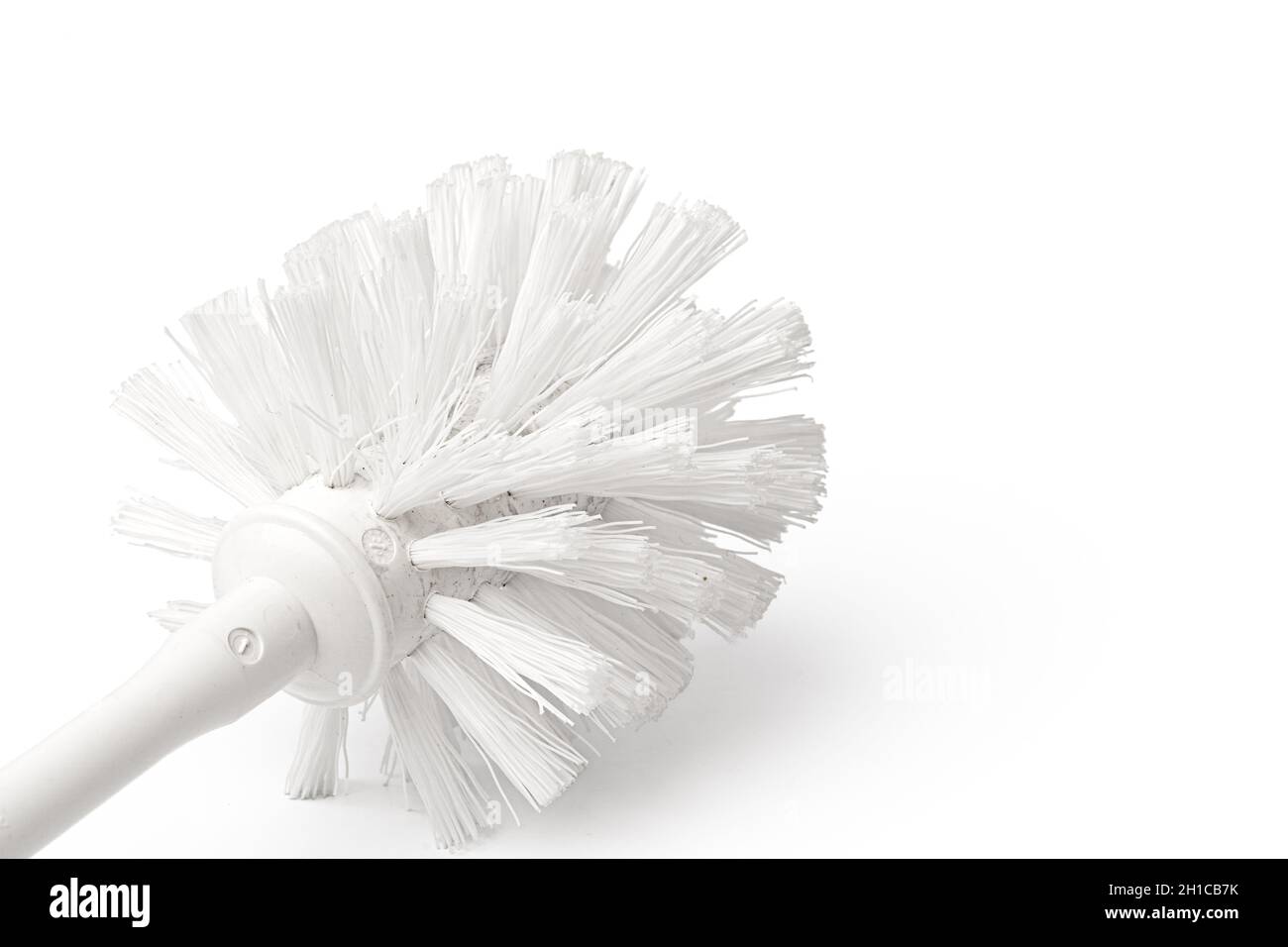 White toilet brush isolated on white background Stock Photo - Alamy