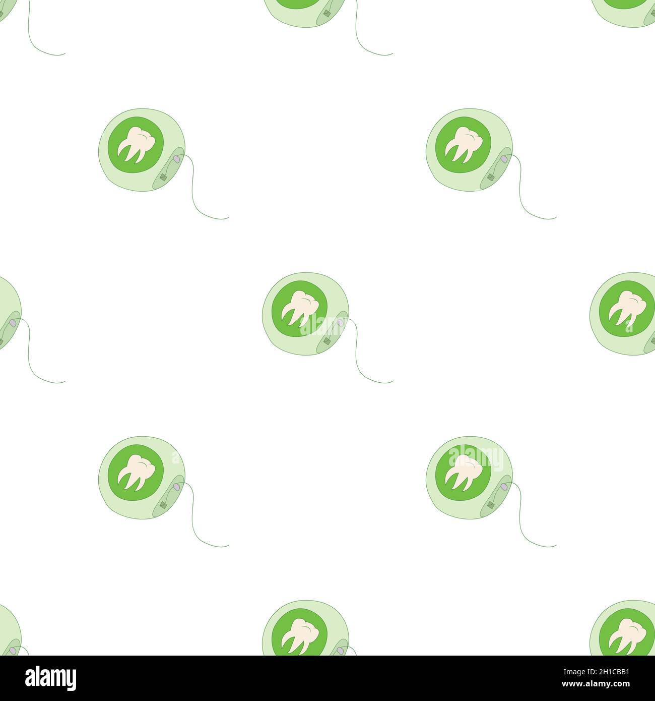 Dental floss pattern seamless background texture repeat wallpaper geometric vector Stock Vector