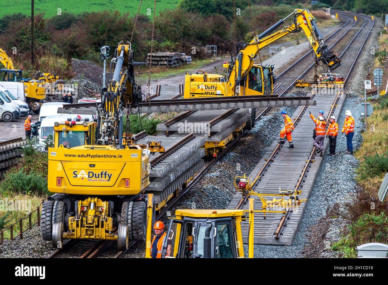 Rathpeacon, Co. Cork, Ireland. 18th Oct, 2021. Engineering works are