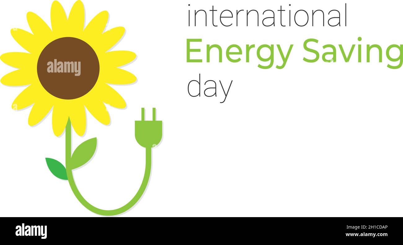 International energy saving day poster design. Poster, card, banner, background design. EPS 10