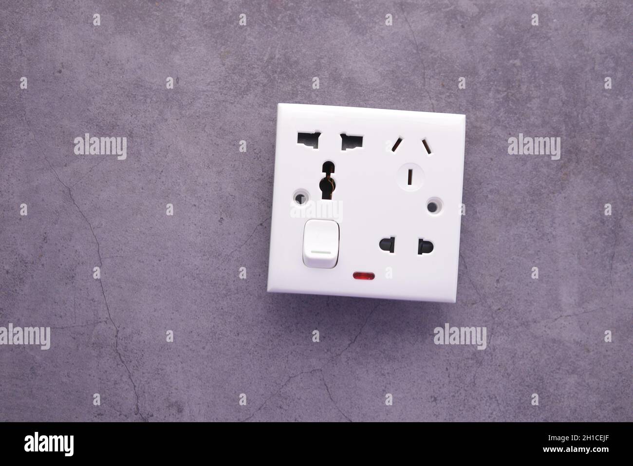 a lighting switch on black background  Stock Photo