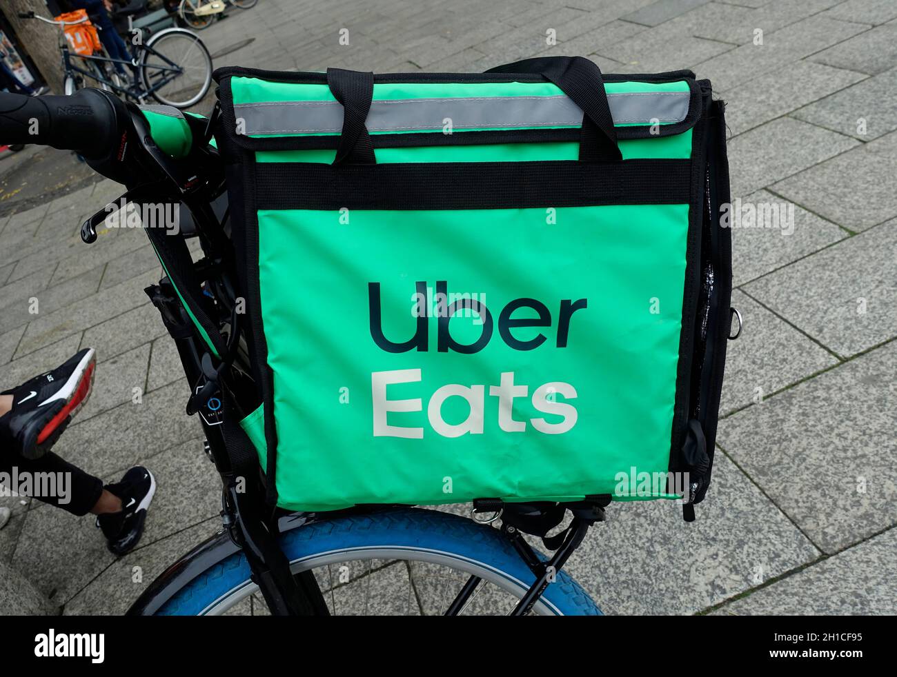 Bike of Uber eats, Berlin, Germany Stock Photo