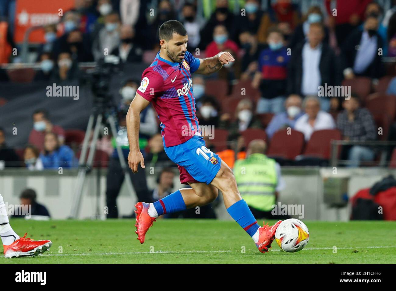 Barcelona, Spain. 17th Oct, 2021. Sergio Kun Aguero of FC Barcelona during the Liga match between FC Barcelona and Valencia CF at Camp Nou in Barcelona, Spain. (Credit: David Ramirez) Credit: DAX Images/Alamy Live News Stock Photo