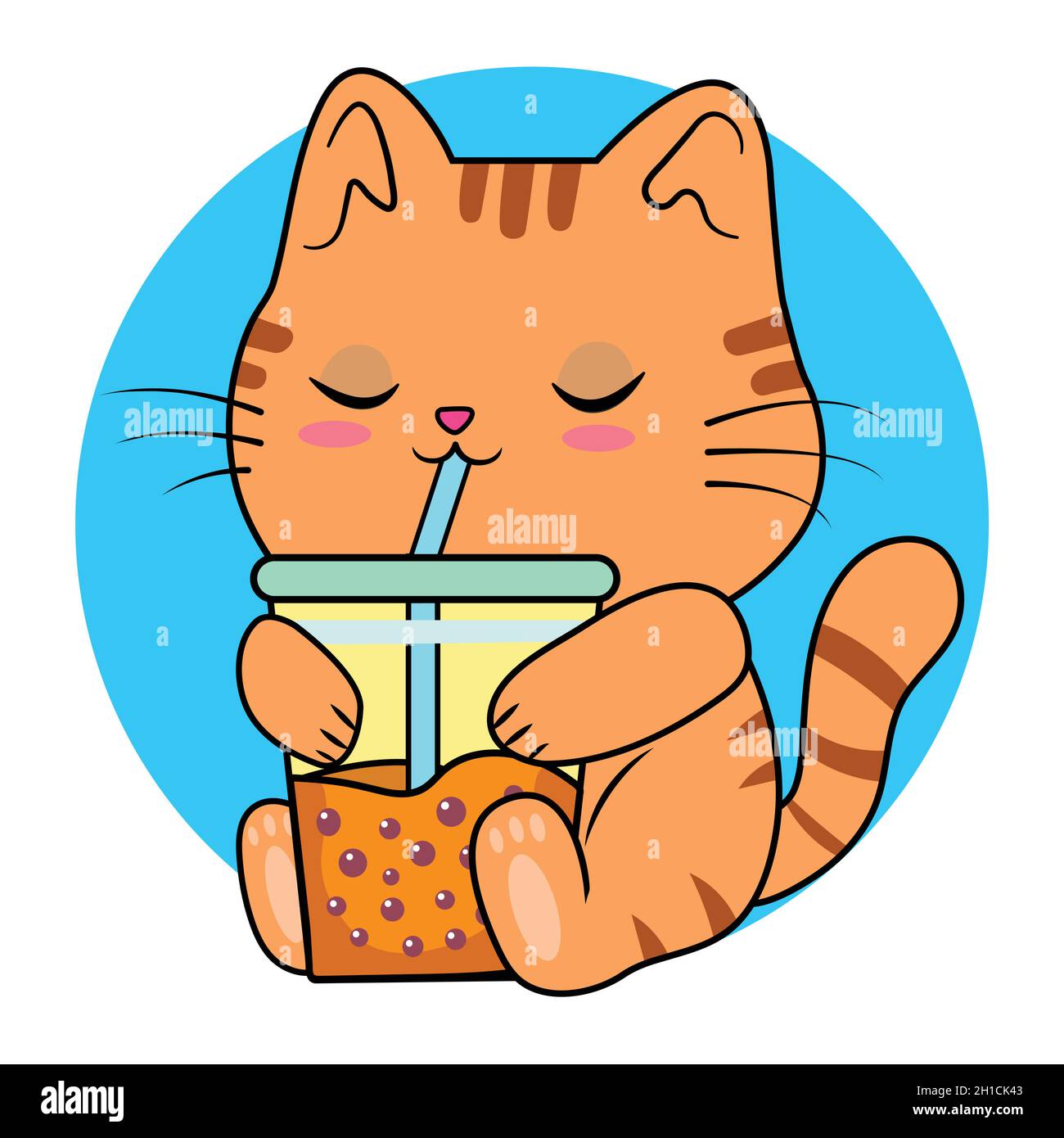 Animal drinking tea drawing hi-res stock photography and images - Alamy