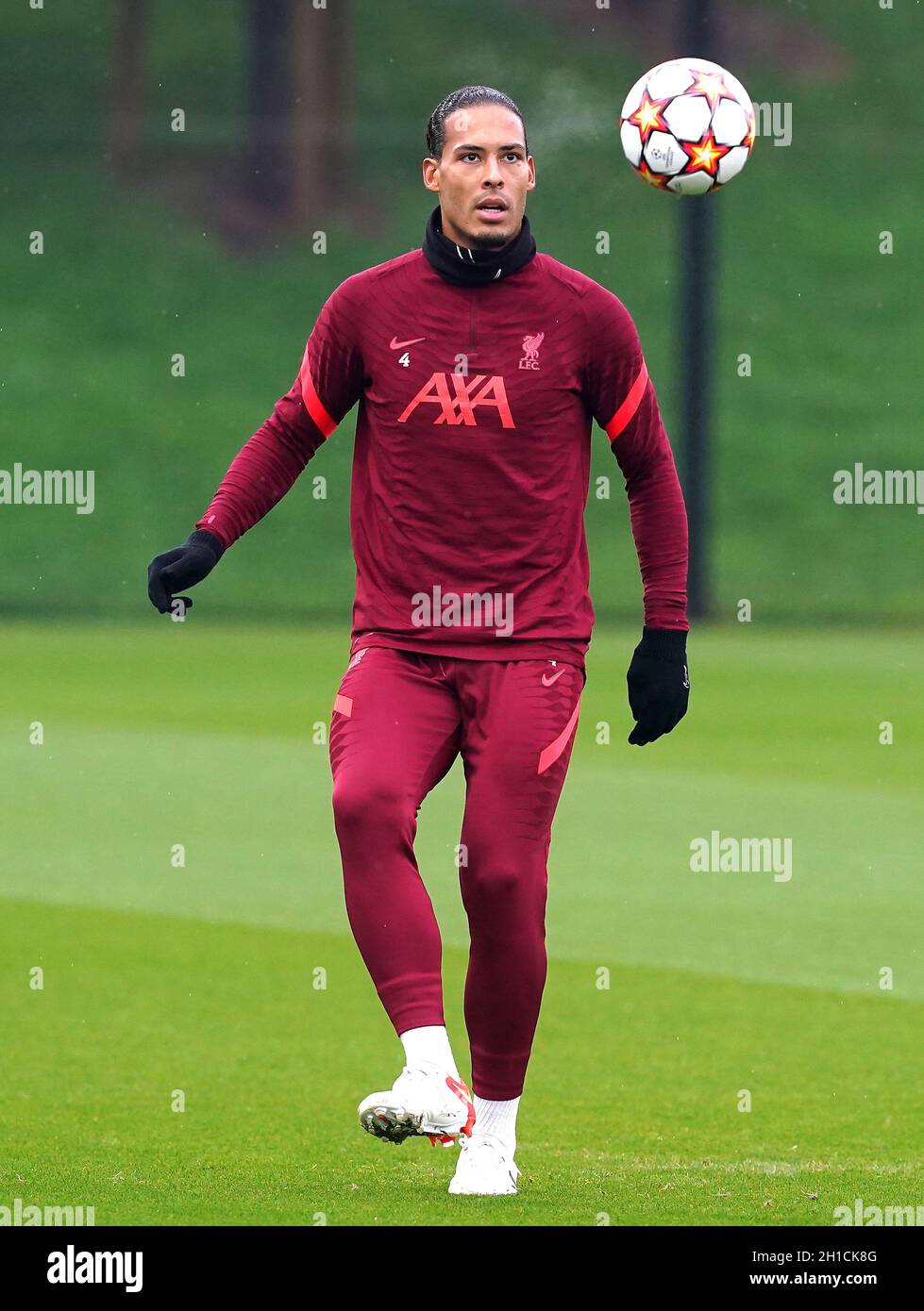 Liverpool's Virgil van Dijk during a training session at the AXA