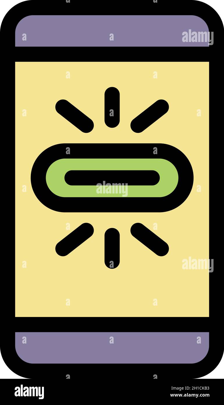 Smartphone request icon. Outline smartphone request vector icon color ...