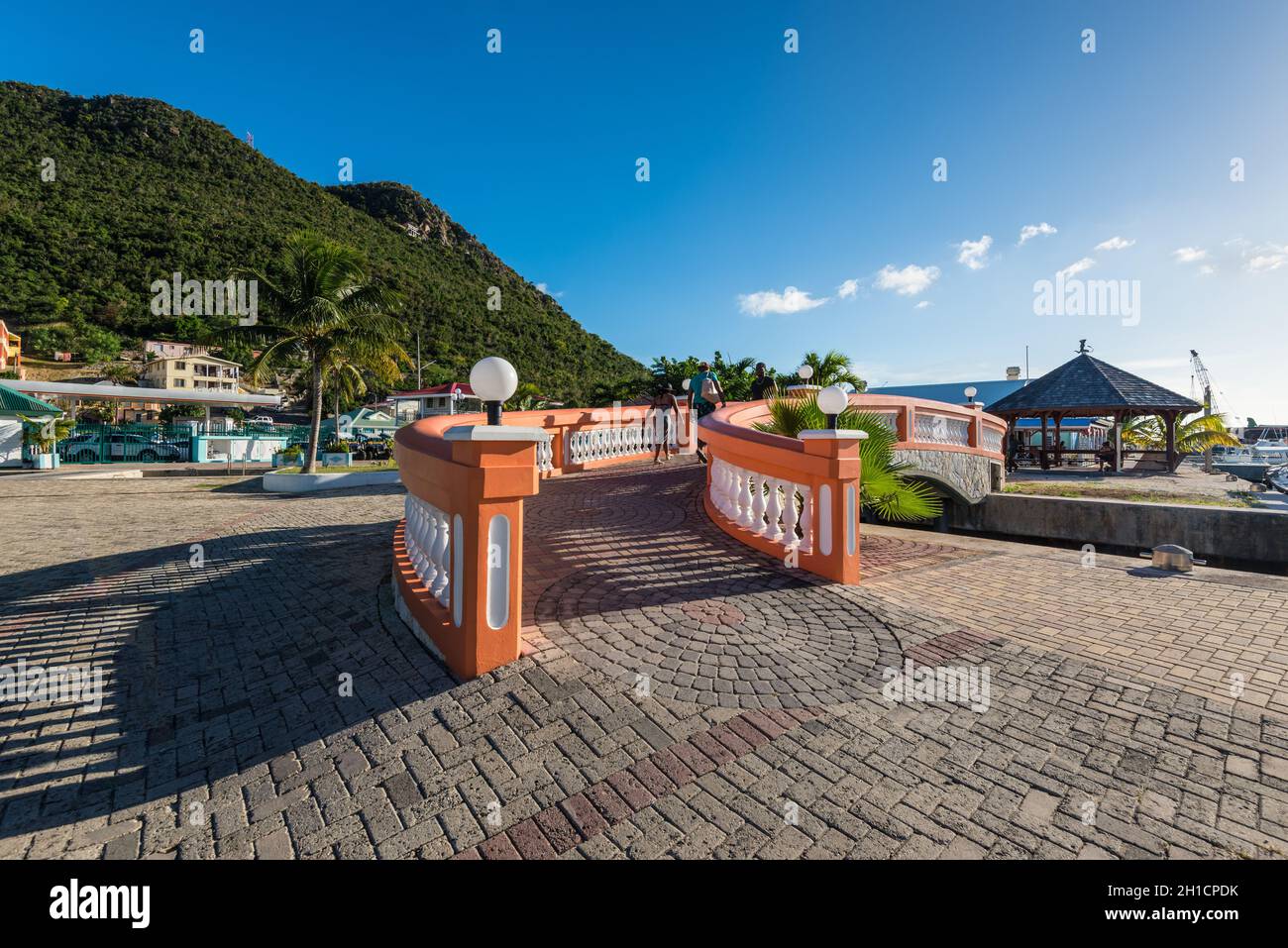 A view of the town and port area of St Johns in the Caribbean Island of  Antigua Stock Photo - Alamy