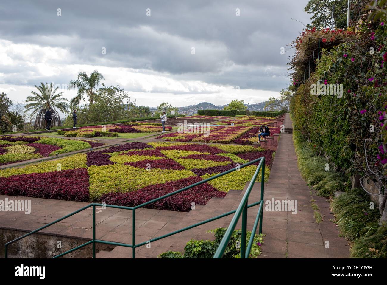 Funchal, Madeira, Portugal - April 23, 2018: Tropical Botanical Garden in Funchal on Madeira island, Portugal Stock Photo