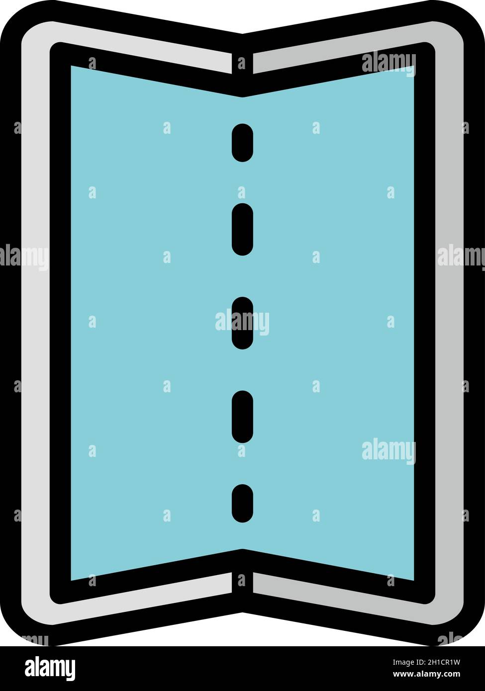 Foldable screen icon. Outline foldable screen vector icon color flat ...