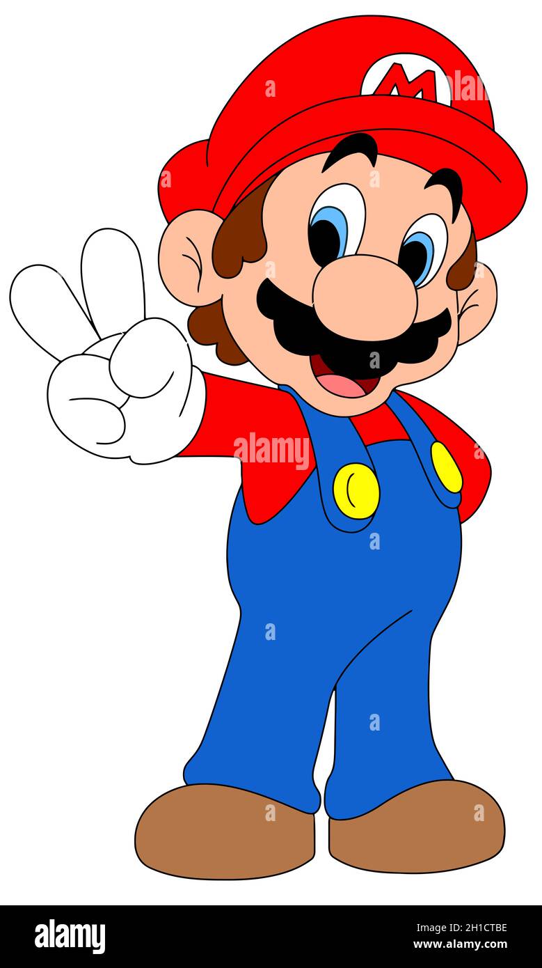Super Mario i baffi Foto stock - Alamy