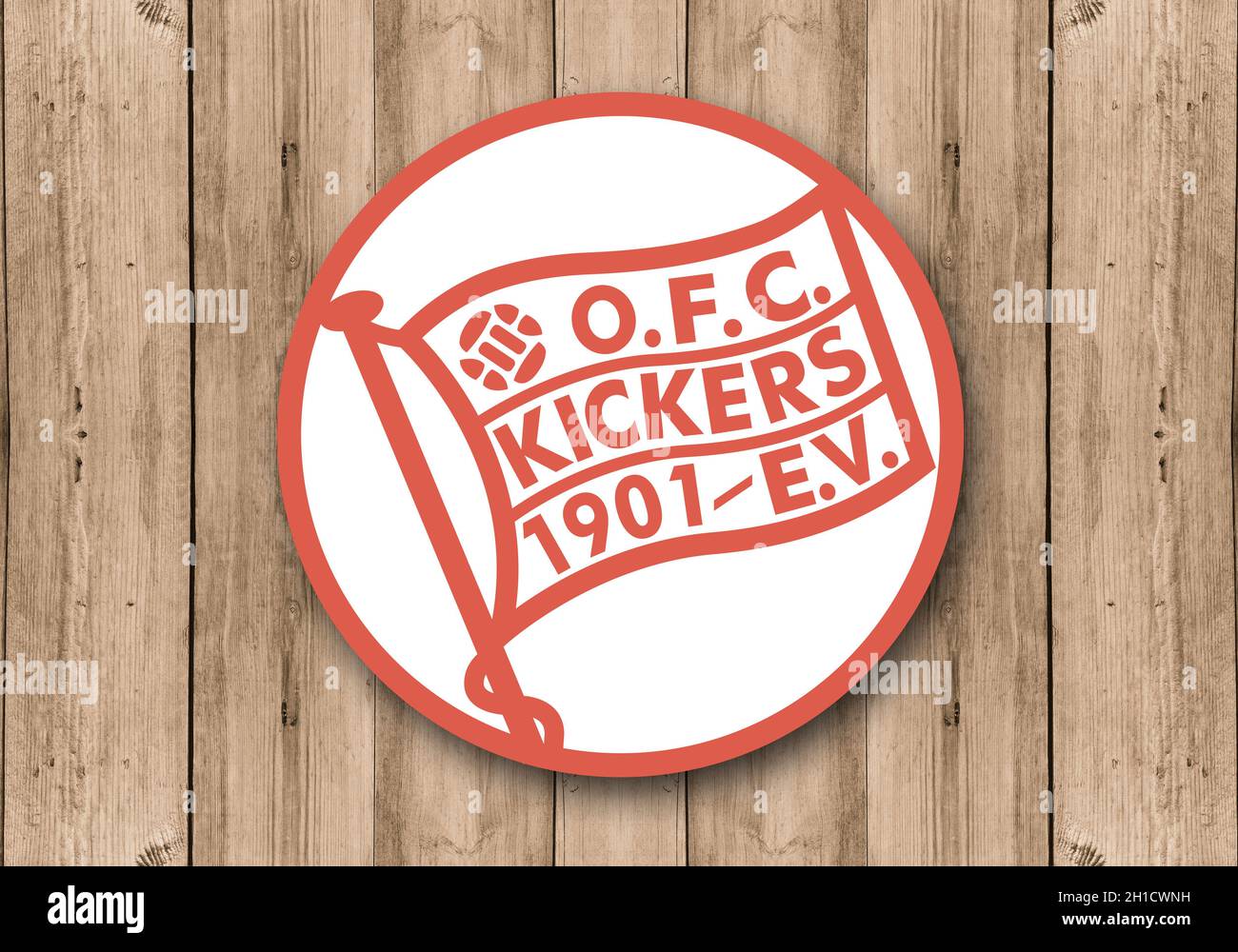 Coat of arms FC Kickers Offenbach, Offenbach am Main, Hesse, a football  club from Germany Stock Photo - Alamy