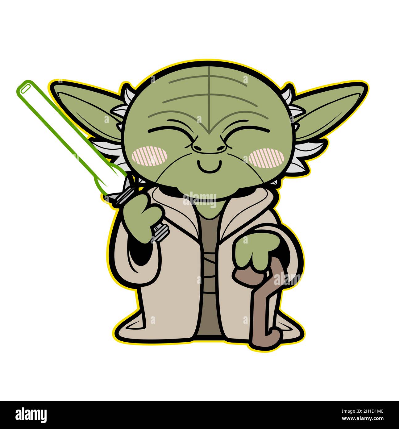 master yoda star wars editorial illustration fiction saga Stock Photo