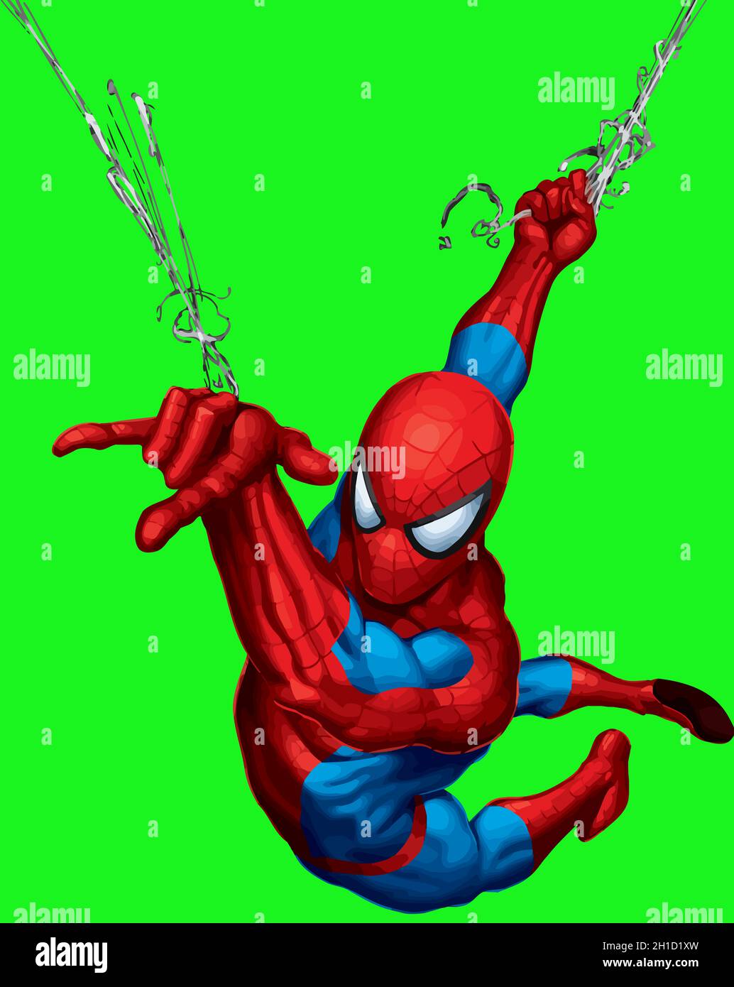 spiderman power hero illustration focused jump editorial green background Stock Photo - Alamy spiderman power hero illustration focused jump editorial green background Stock Photo - Alamy