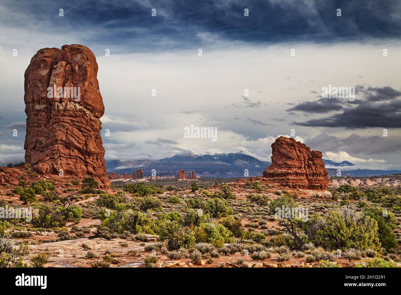 Red rocks in Arches National Park, Utah, USA Stock Photo