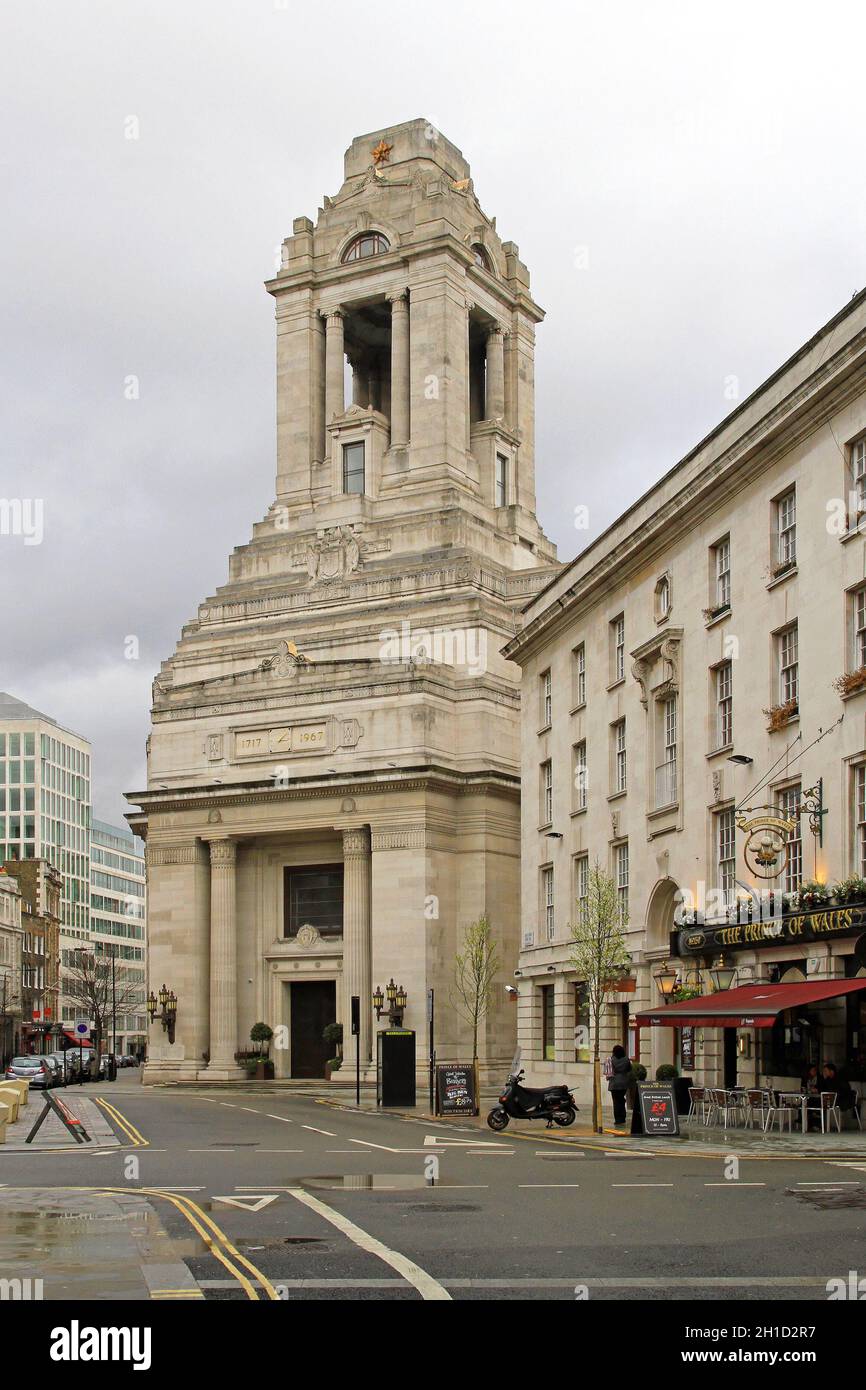 LONDON, UNITED KINGDOM - APRIL 02: Freemasons Hall in London on APRIL 02, 2010. Freemasons Hall headquarters of the United Grand Lodge of England in L Stock Photo