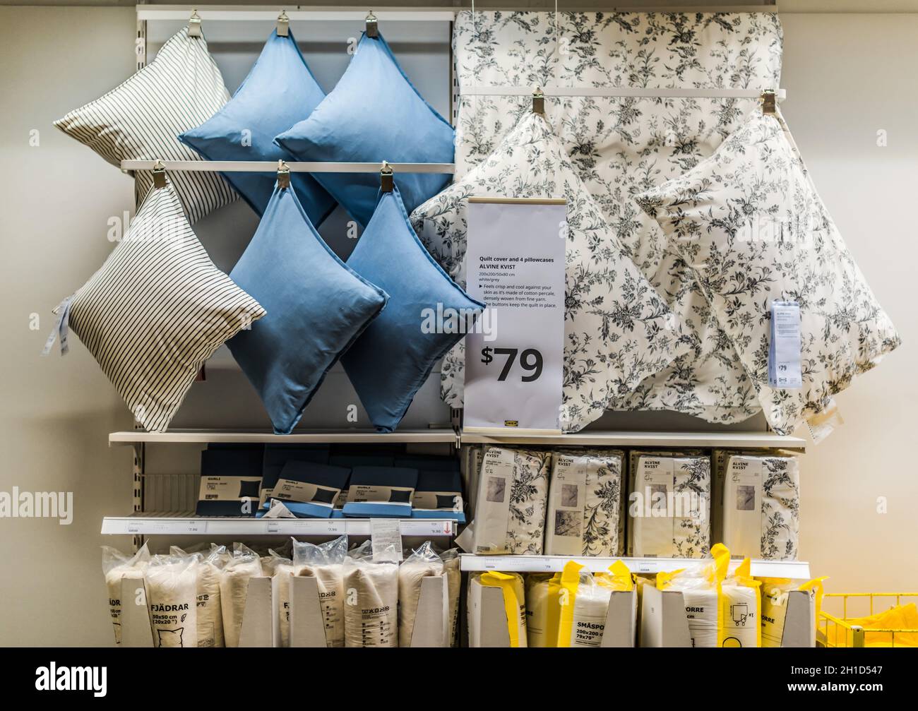 SINGAPORE MAR 4, 2020 Interior of IKEA store, a brand of multinational group that designs and