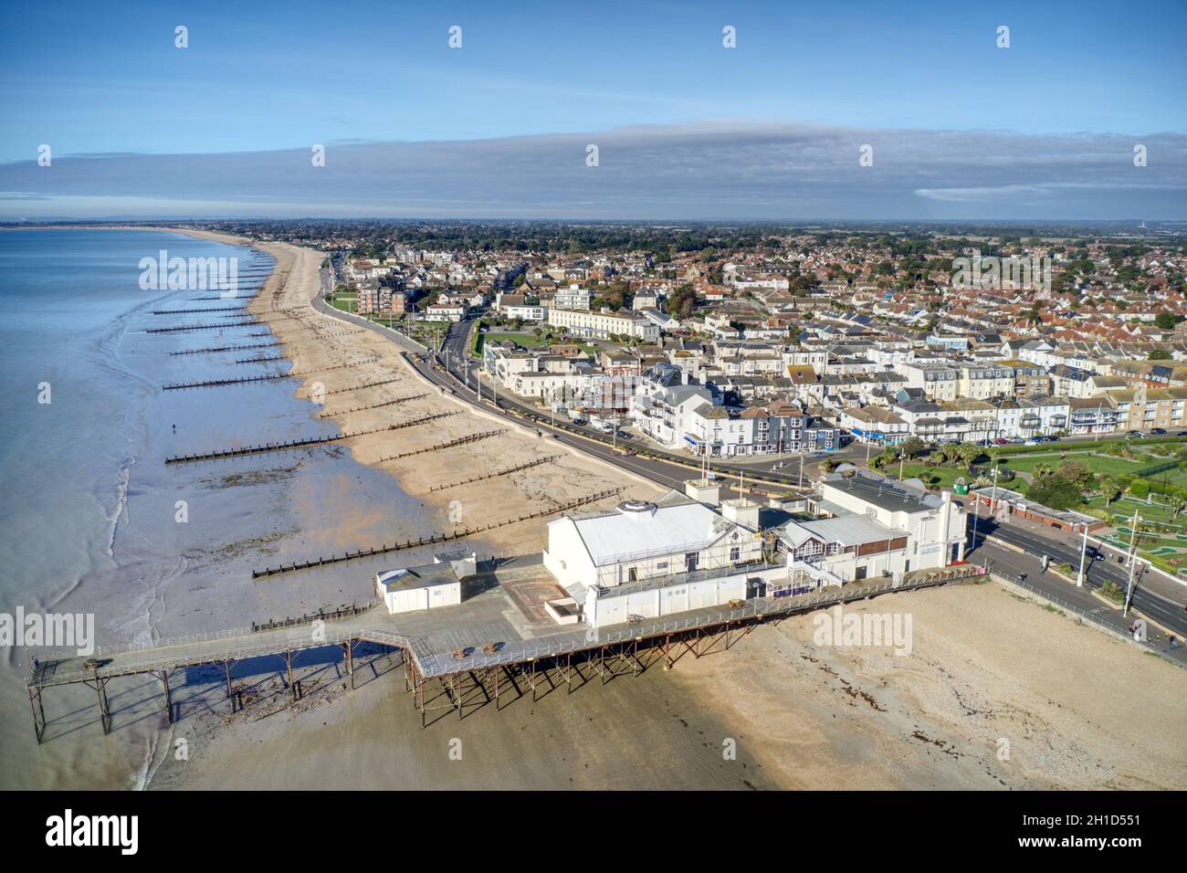 Bognor Regis Aerial Photo Along The Seafront West Of The Pier At This 
