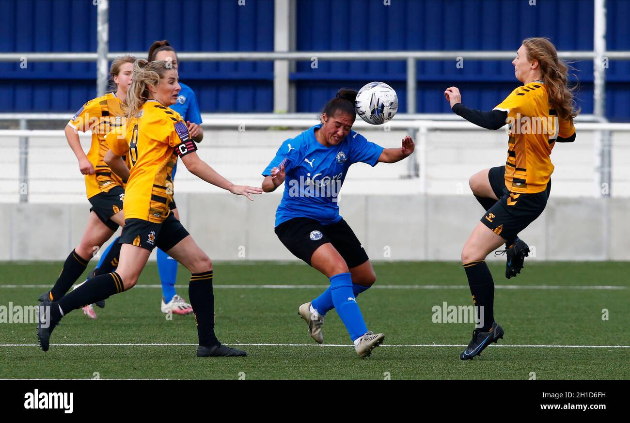 BILLERICAY, ENGLAND - OCTOBER 17:Dayna Chong of Billericay Town Ladies during the pre-match warm-up   during The FA Women's National League Division O Stock Photo