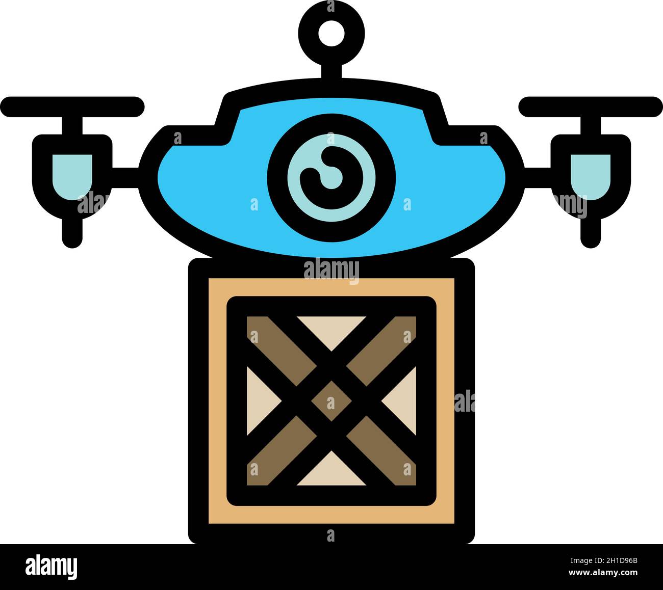 Modern drone delivery icon. Outline modern drone delivery vector icon ...