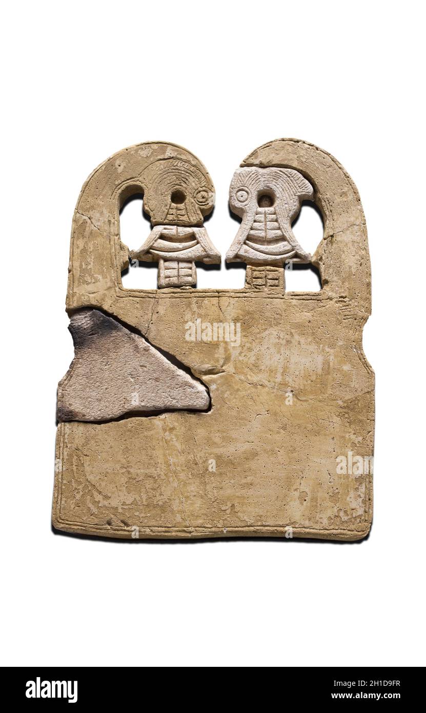 Dublin, Ireland - Feb 20th, 2020: Vikings whalebone plaque. Archaeology National Museum of Ireland Stock Photo