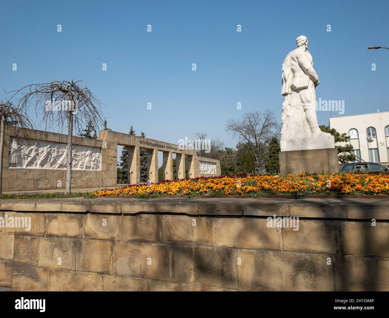 Belgrade, Serbia - March 21, 2020: Liberation Cemetry 1944 and War Hero Monument in Belgrade, Serbia. Stock Photo