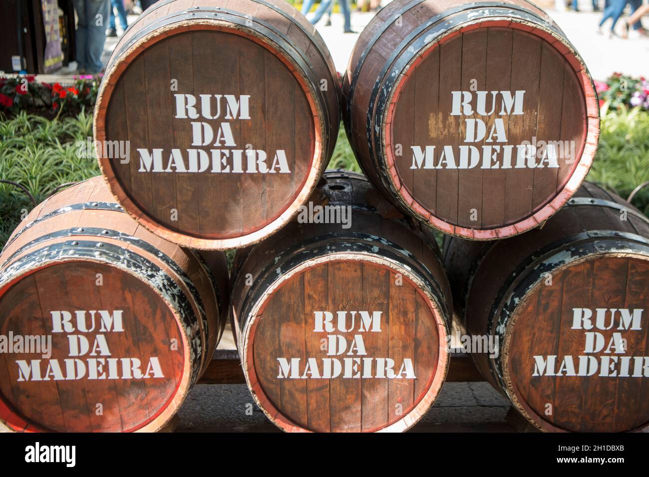 a bar at the festival do Rum in the city centre of Funchal on the
