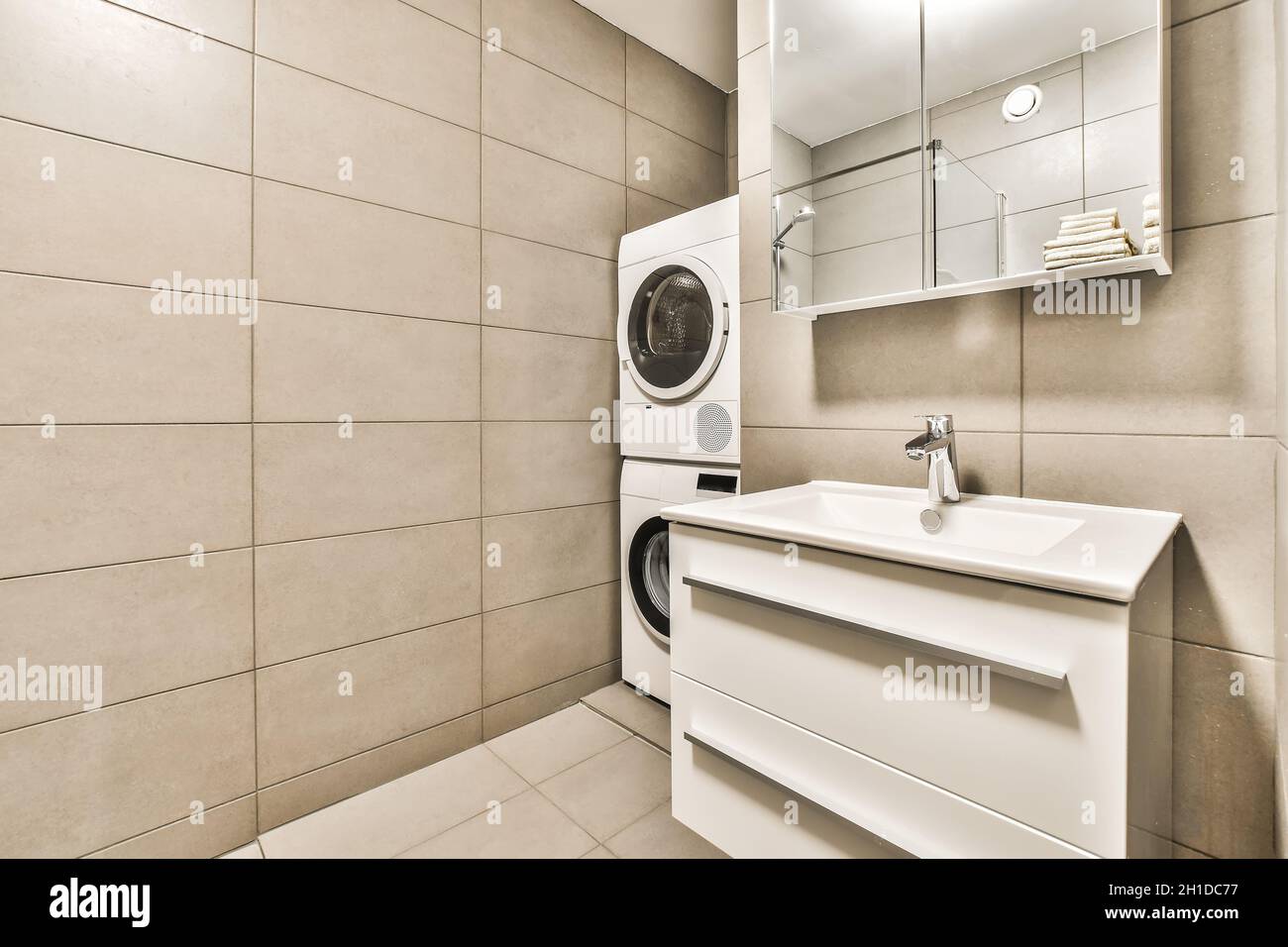 Laundry interior design in a luxury house Stock Photo - Alamy