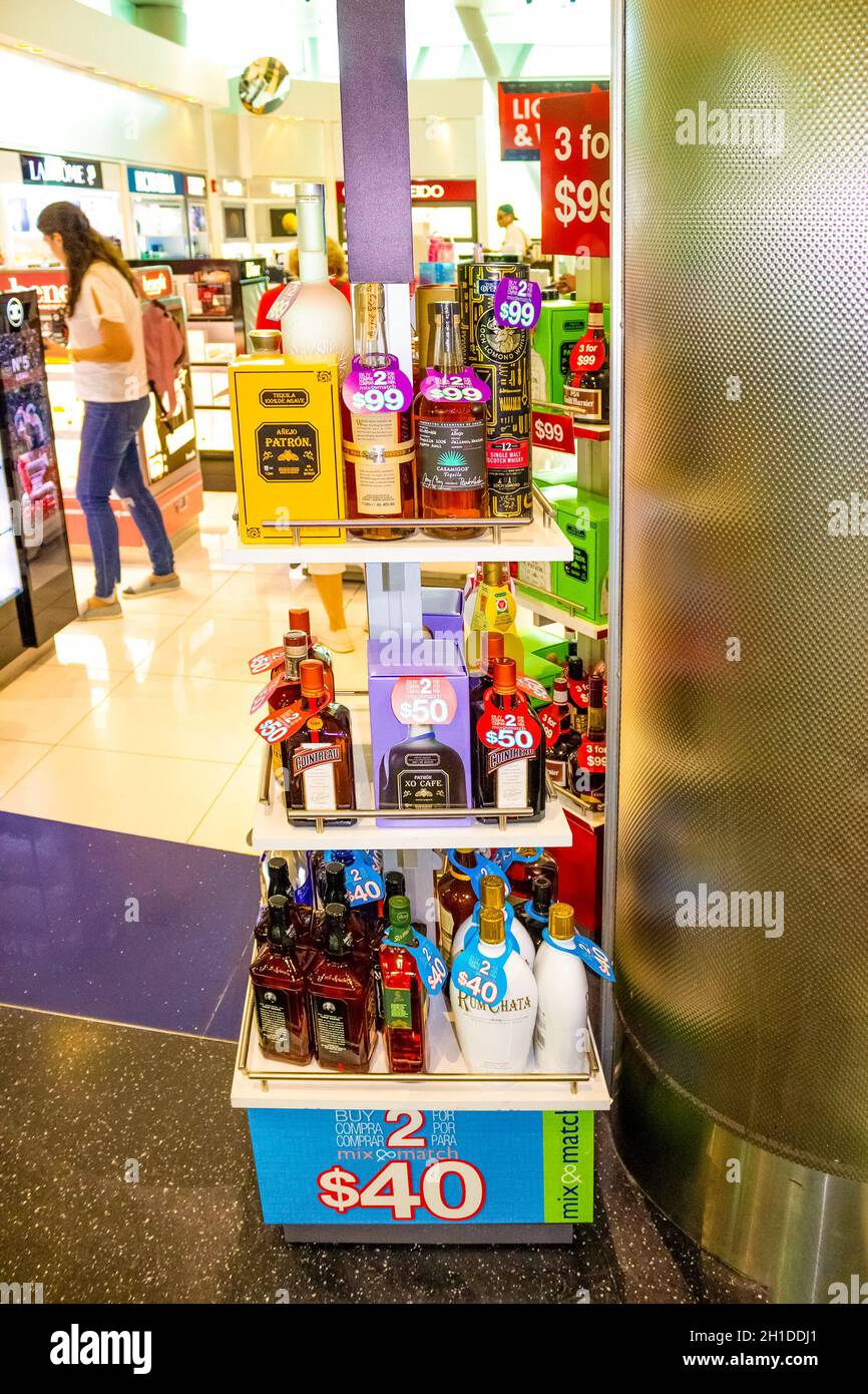 Miami Florida USA December 12 2019: Duty Free shop inside Miami Miami Florida USA December 12 2019: Duty Free shop inside Miami