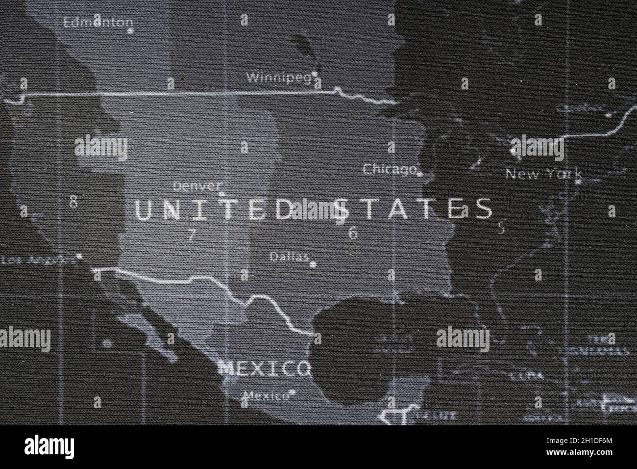 Black World Map Focus On USA United States Of America Background Top Black World Map Focus On Usa United States Of America Background Top View Flat Lay 2H1DF6M
