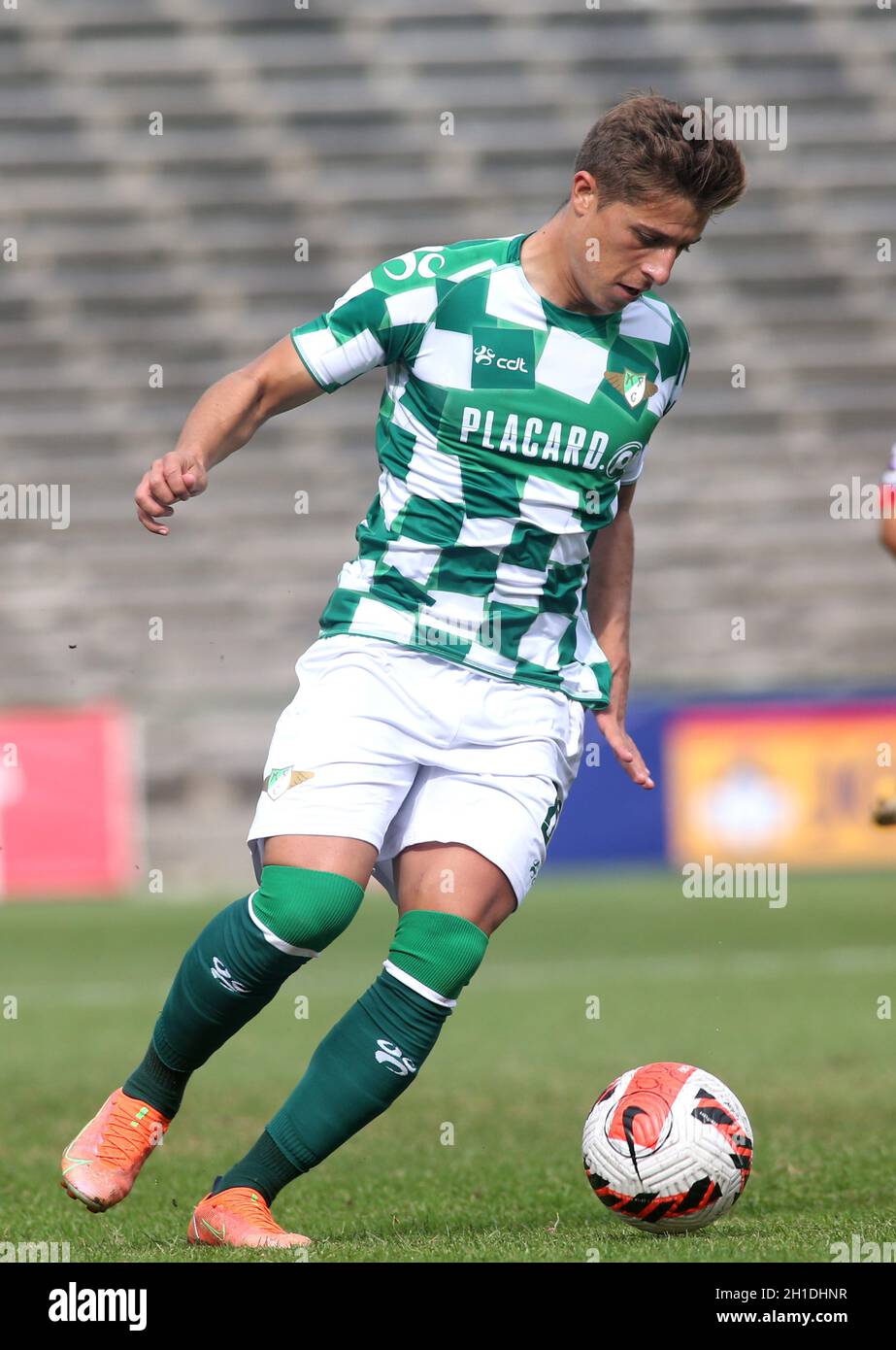 LAVRADIO, PORTUGAL - OCTOBER 16: Goncalo Franco of Moreirense FC in action ,during the Portuguese Cup match between Oriental Dragon FC and Moreirense FC at Estadio Alfredo Da Silva on October 16, 2021 in Lavradio, Portugal. (MB Media) Stock Photo