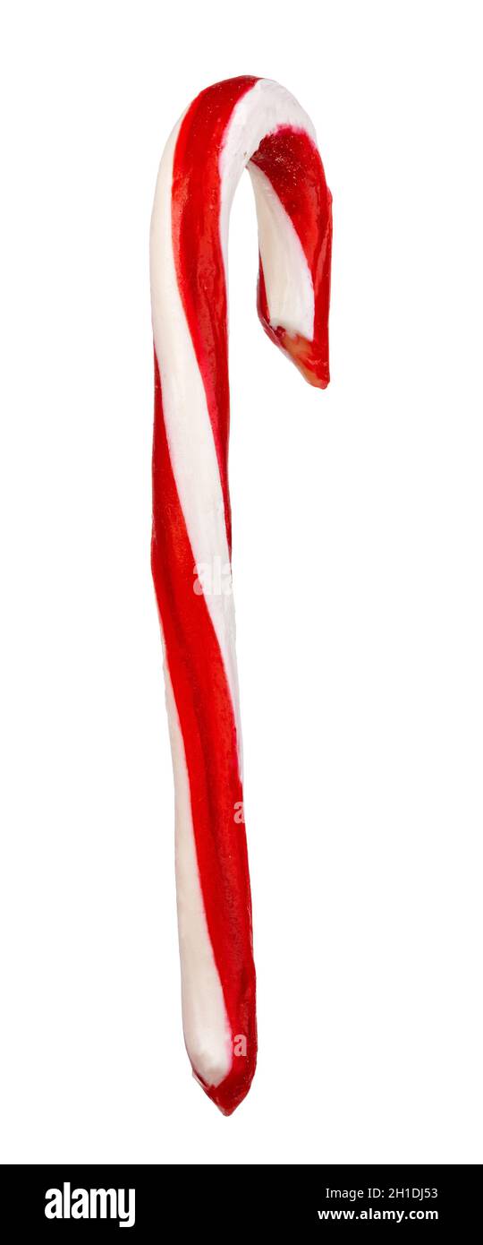 Christmas candy cane isolated on white background Stock Photo - Alamy