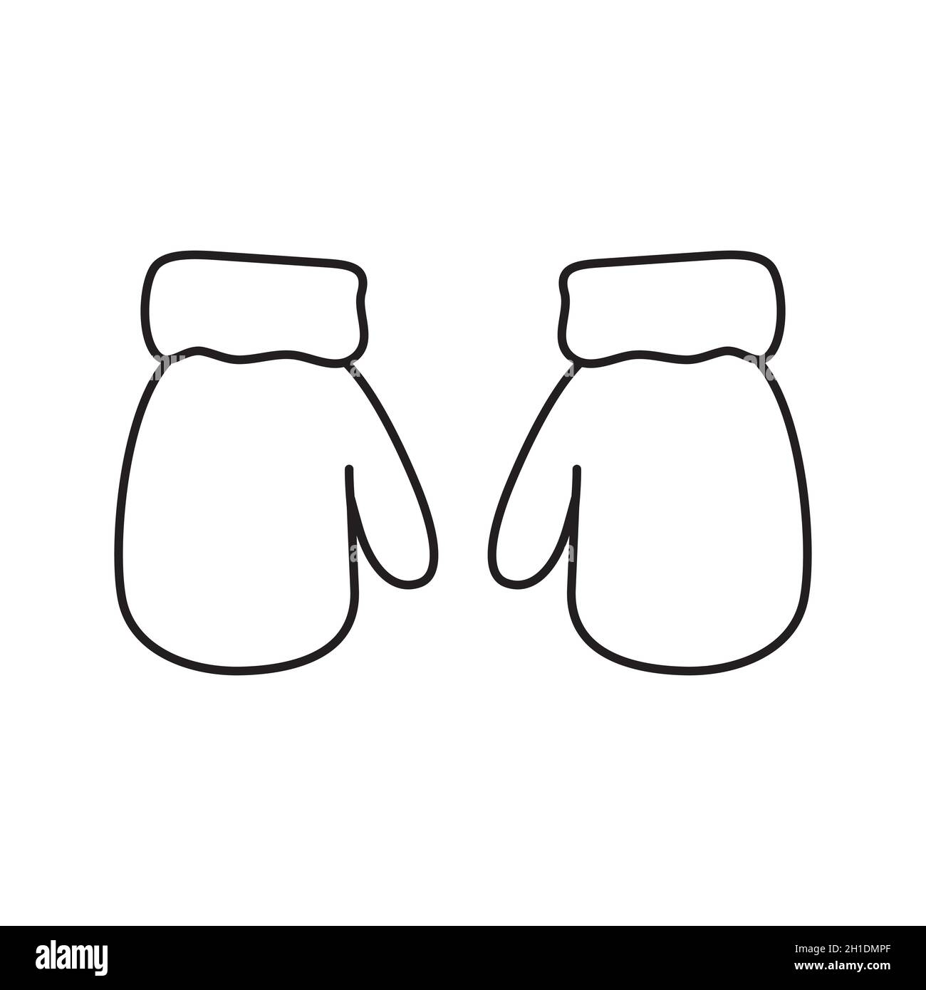 Mittens icon outline style hi-res stock photography and images - Alamy