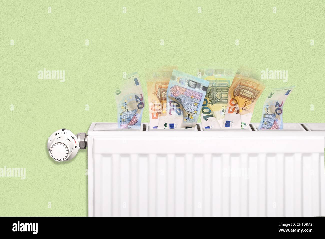 Symbolic image for steadily rising heating costs Stock Photo