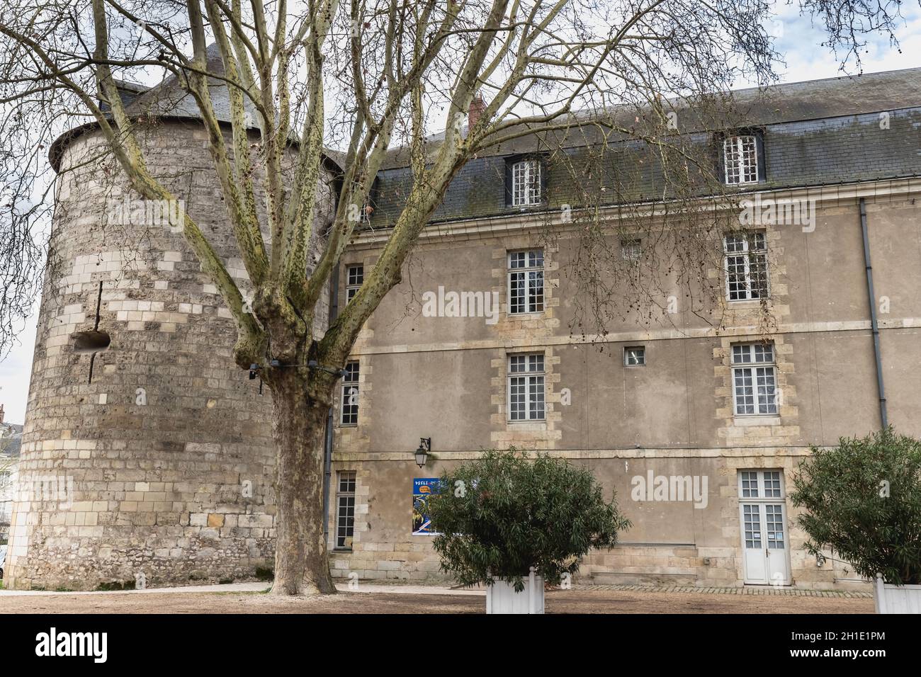 Tours, France - February 8, 2010: architectural detail of the Château de Tours during the Elegances des Formes (Elegances of Forms) exhibition by René Stock Photo