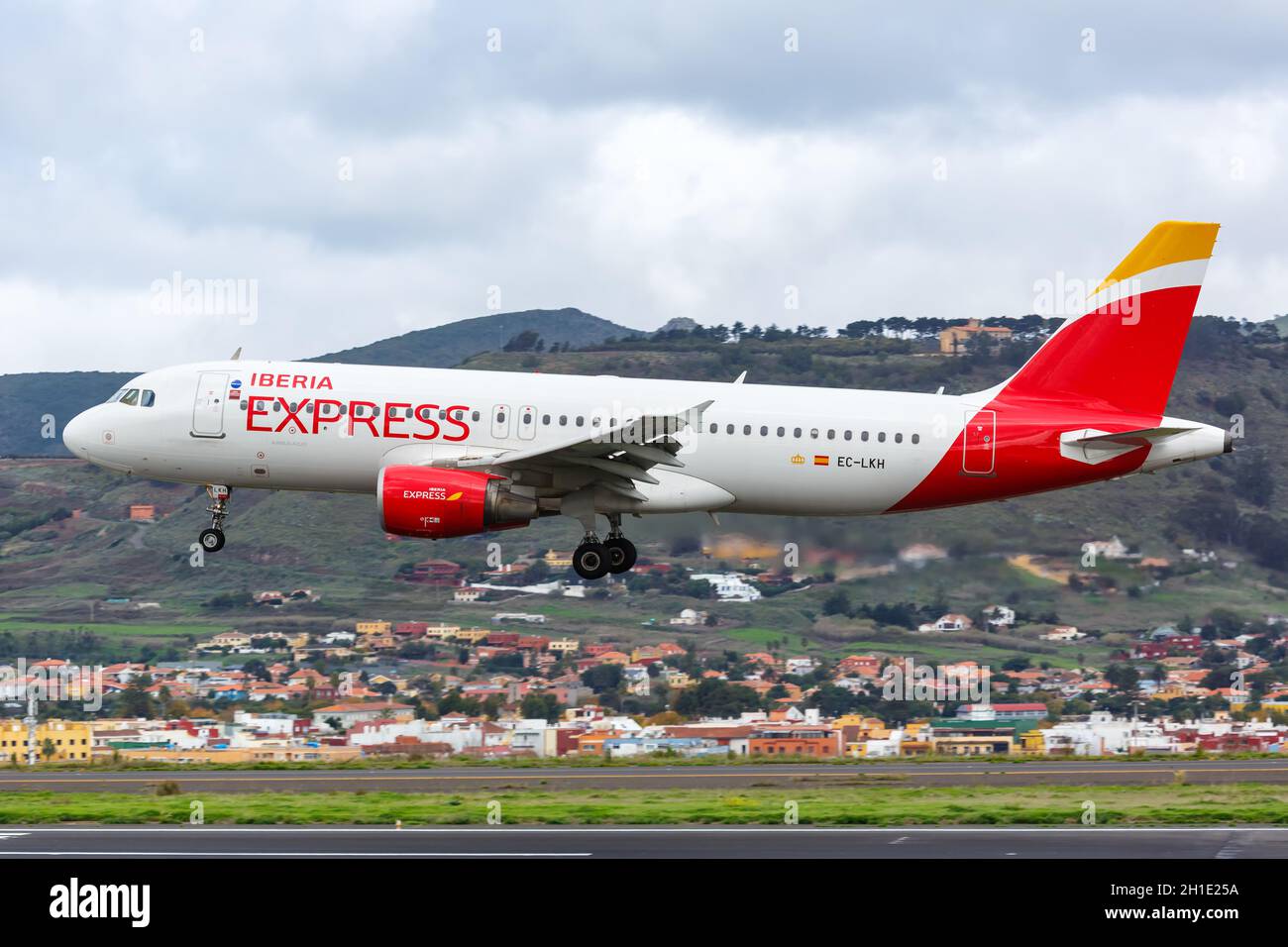 Tenerife, Spain – November 25, 2019: Iberia Express Airbus A320 airplane at Tenerife North airport (TFN) in Spain. Airbus is a European aircraft manuf Stock Photo