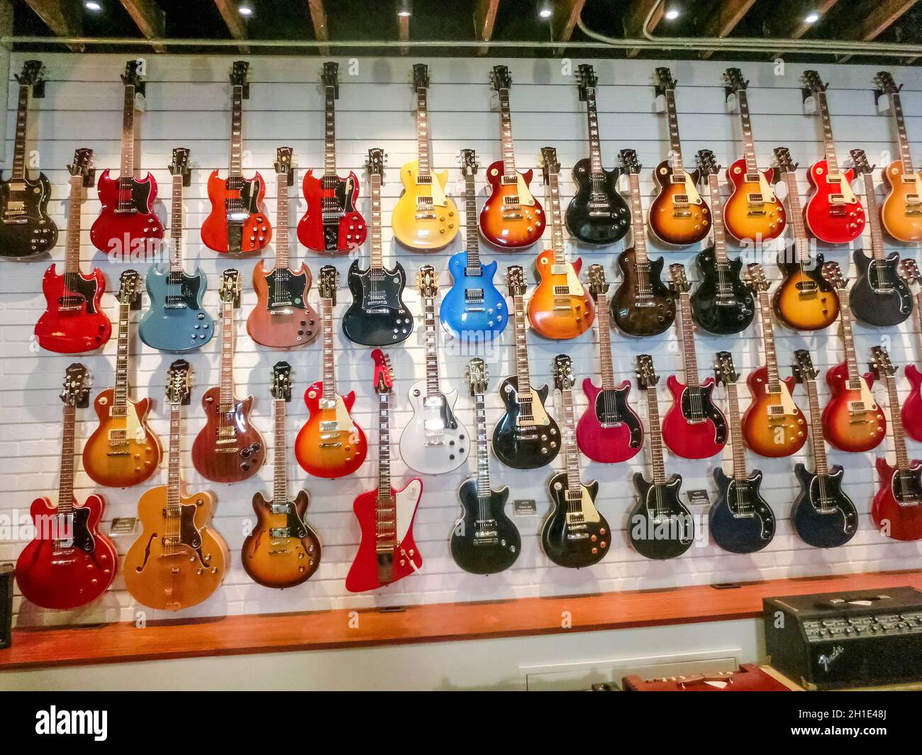 Miami, United States of America - November 30, 2019: guitars at Walt Grace Vintage  Guitars shop at Miami, United States of America Stock Photo - Alamy