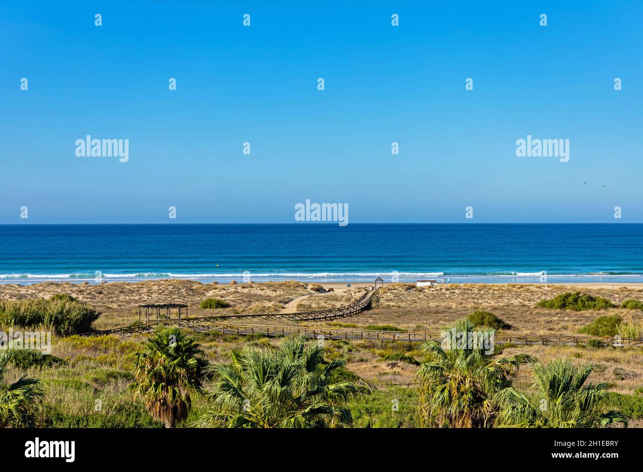 beach in Zahara de los Atunes in Andalusia Stock Photo