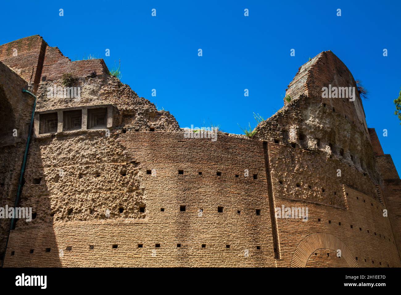 Ruins of the Palace of Septimius Severus or Domus Severiana on the Palatine Hill Stock Photo