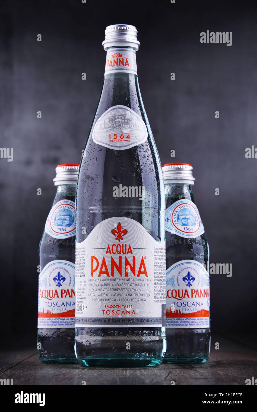 POZNAN POL APR 30 2020 Bottles Of Acqua Panna An Italian Brand Of 